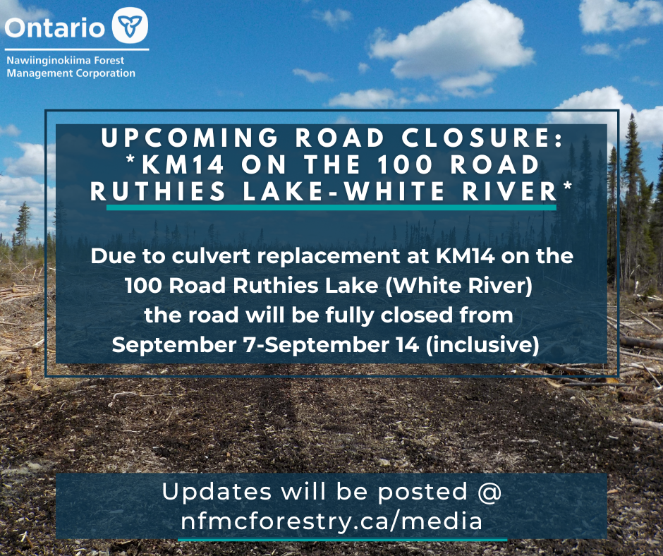 UPCOMING FULL ROAD CLOSURE KM14 on the 100 Road Ruthies Lake